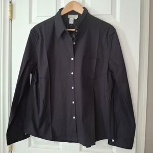 The Territory Ahead Womens Black long sleeve Button Blouse shirt Size XL NEW